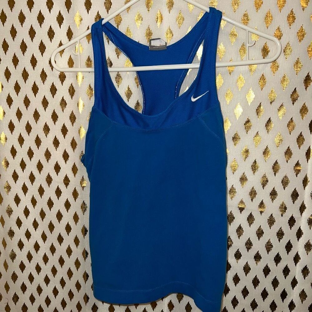 Nike racer back workout tank top royal blue size M